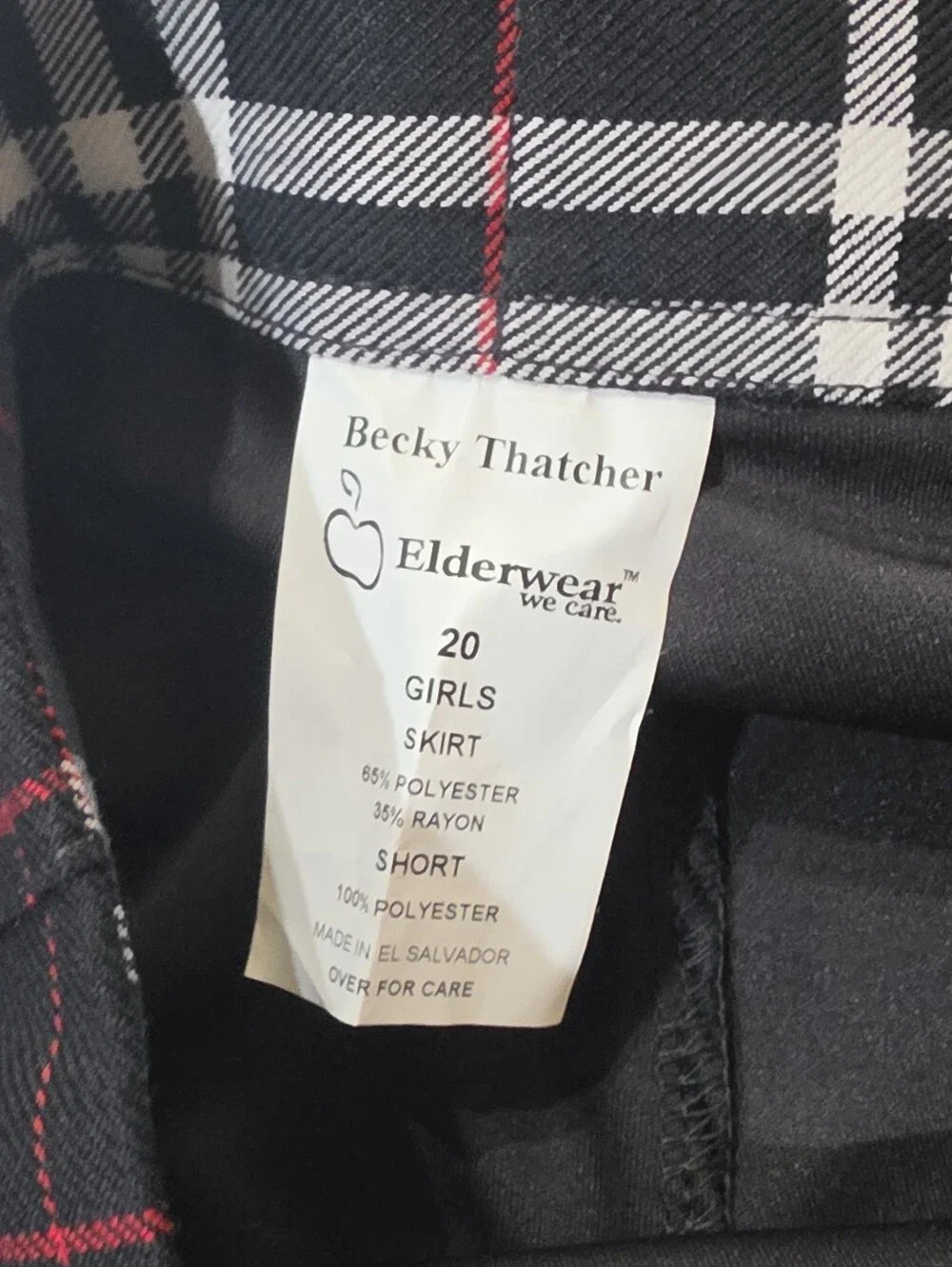 NWT Becky Thatcher Tartan Plaid Skirt Girls Size 20 Blue Grey School Uniform